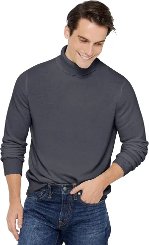 State Cashmere Men's Essential Turtleneck Sweater 100% Pure Cashmere Classic Long Sleeve Pullover