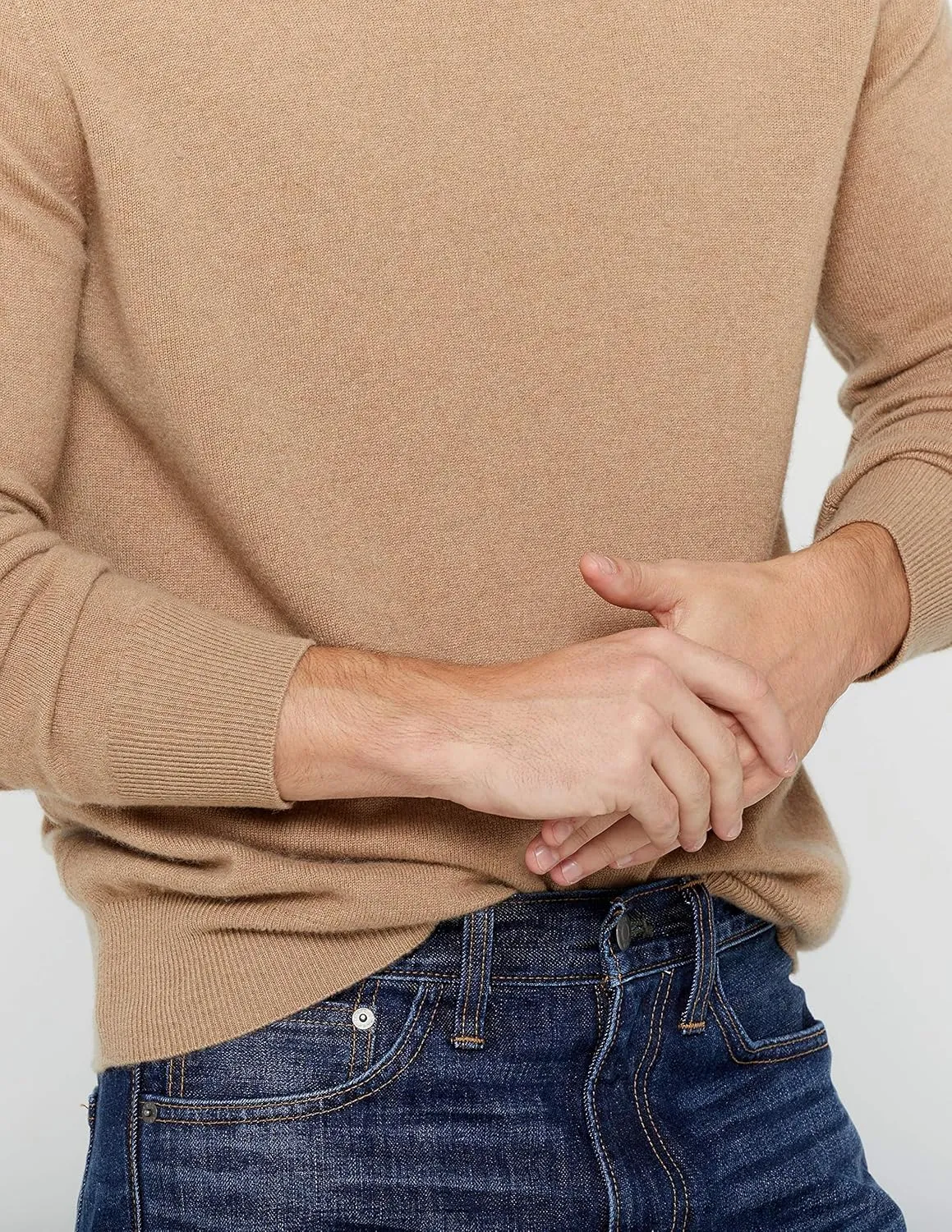 State Cashmere Men's Essential Turtleneck Sweater 100% Pure Cashmere Classic Long Sleeve Pullover