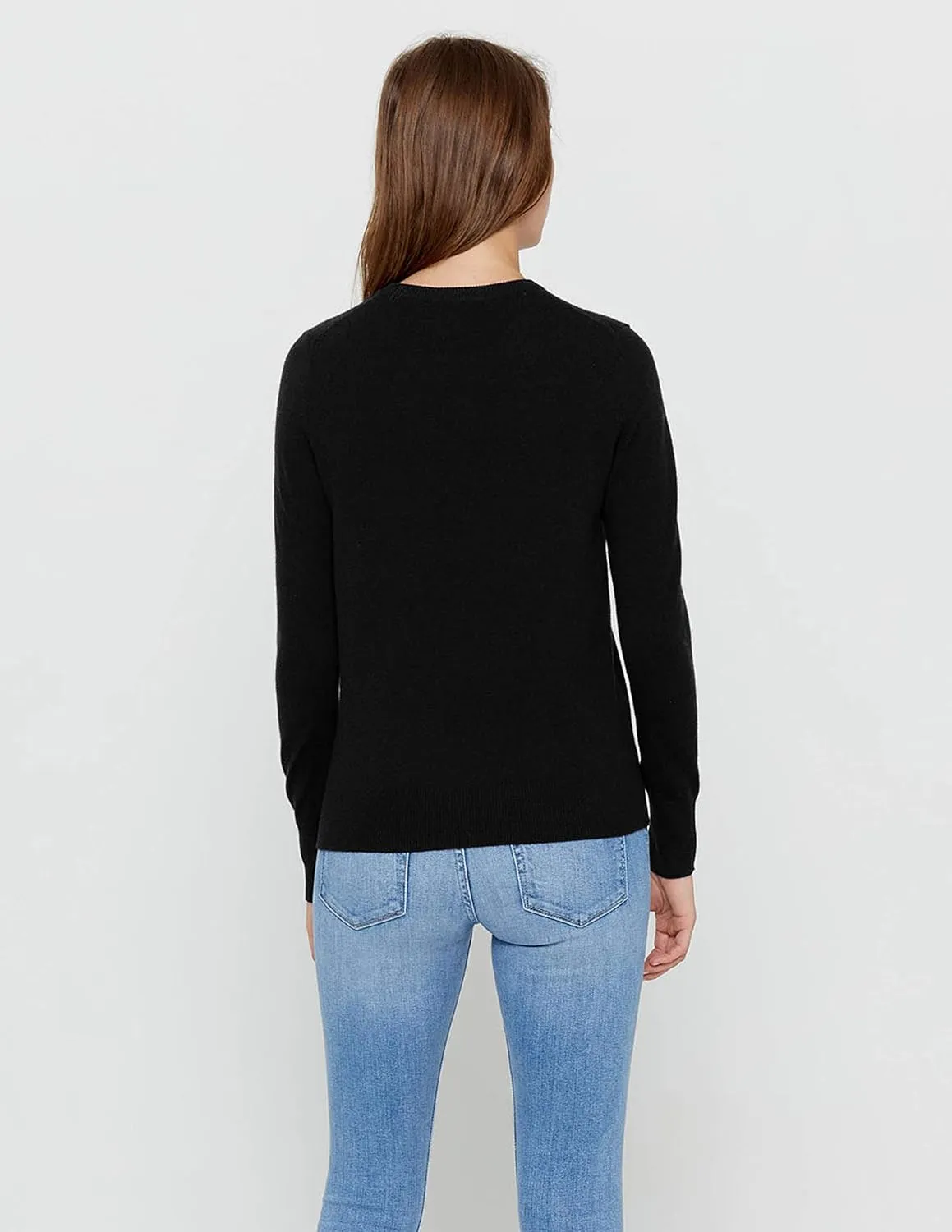 State Cashmere Women’s Essential Crewneck Sweater 100% Pure Cashmere Classic Long Sleeve Pullover