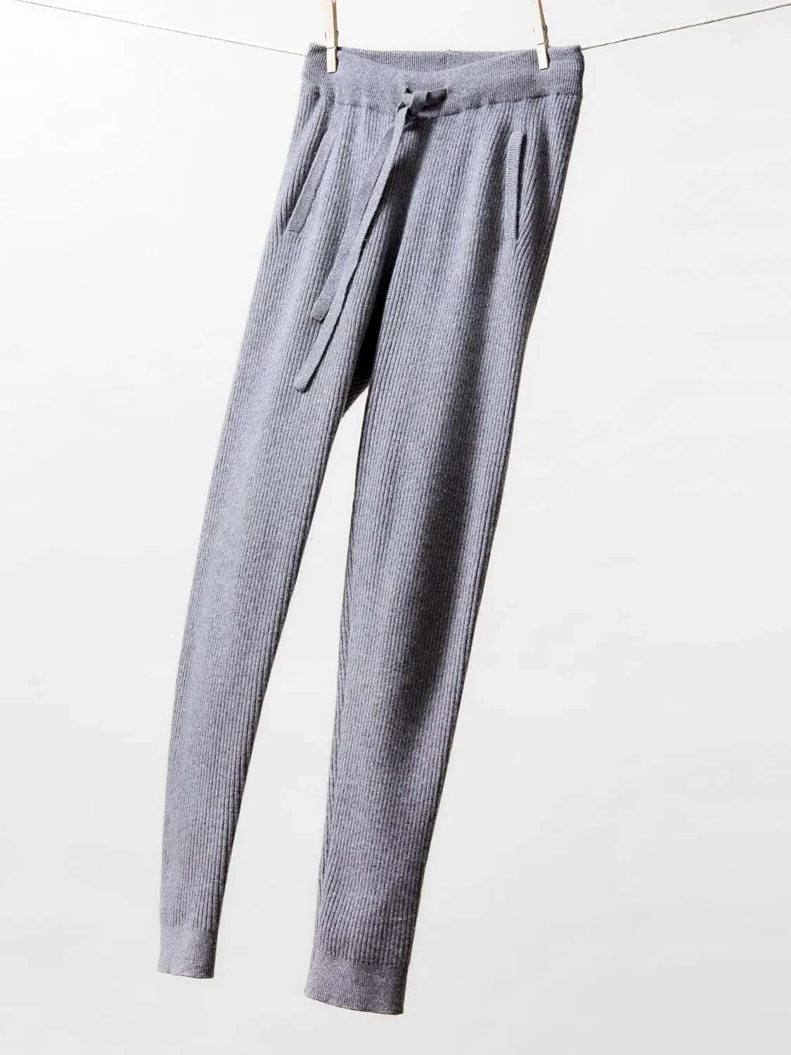 State Cashmere Women’s Loungewear Set 100% Pure Cashmere Ribbed Sweater and Jogger Pants (Tops and Bottoms Sold Separately)