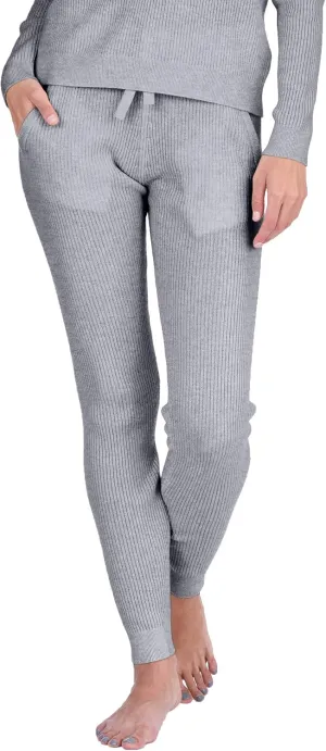 State Cashmere Women’s Loungewear Set 100% Pure Cashmere Ribbed Sweater and Jogger Pants (Tops and Bottoms Sold Separately)