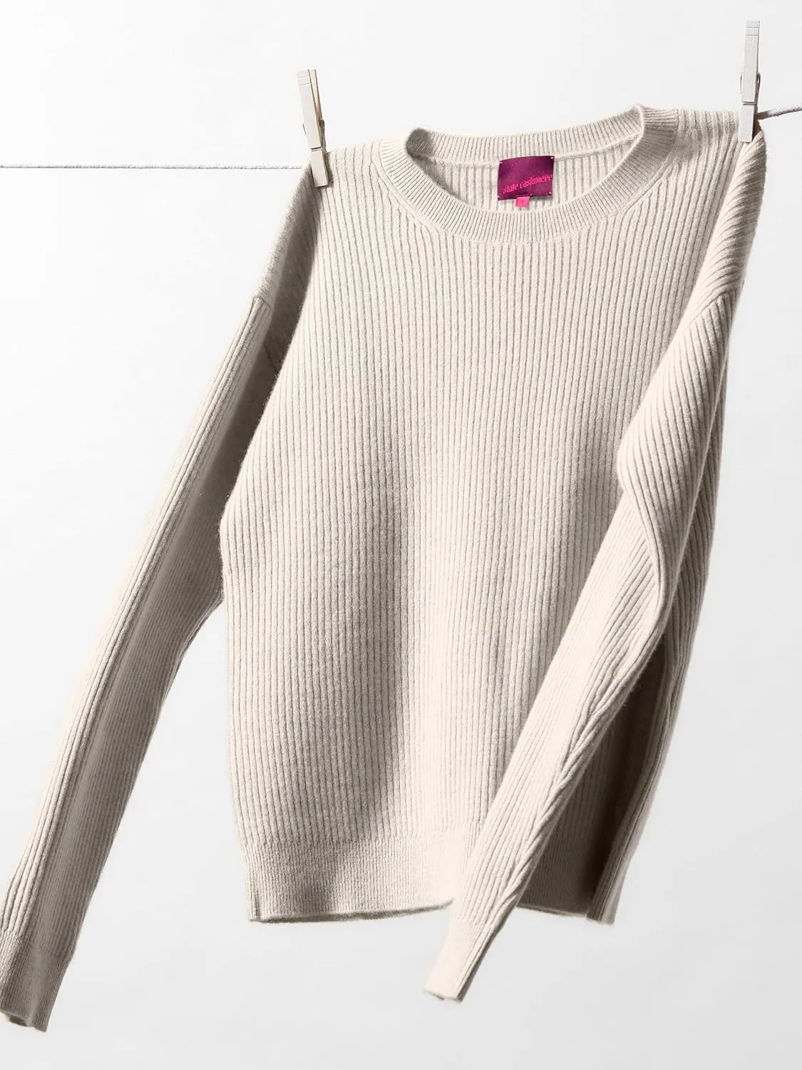 State Cashmere Women’s Loungewear Set 100% Pure Cashmere Ribbed Sweater and Jogger Pants (Tops and Bottoms Sold Separately)