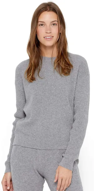 State Cashmere Women’s Loungewear Set 100% Pure Cashmere Ribbed Sweater and Jogger Pants (Tops and Bottoms Sold Separately)