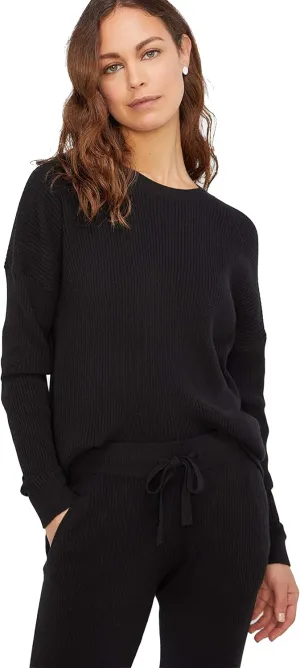 State Cashmere Women’s Loungewear Set 100% Pure Cashmere Ribbed Sweater and Jogger Pants (Tops and Bottoms Sold Separately)