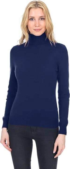 State Fusio Women’s Ribbed Turtleneck Sweater 100% Merino Wool Classic Long Sleeve High Neck Pullover