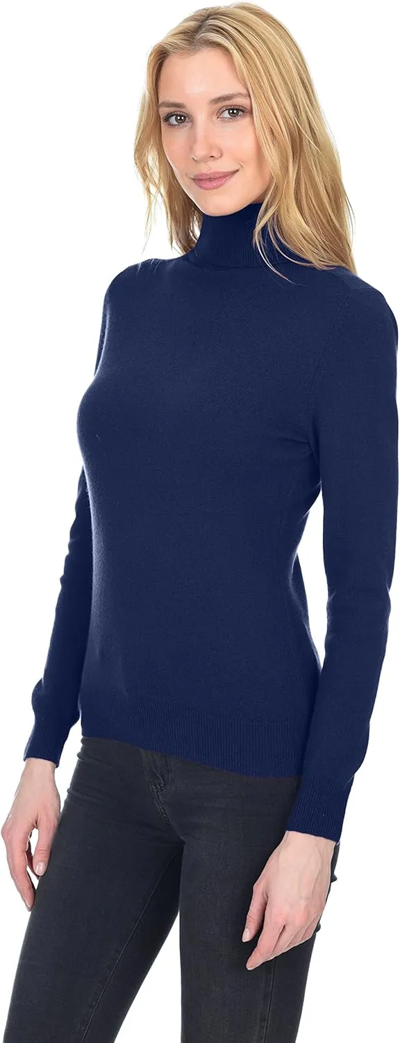 State Fusio Women’s Ribbed Turtleneck Sweater 100% Merino Wool Classic Long Sleeve High Neck Pullover