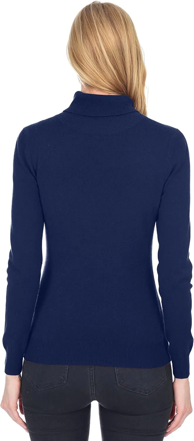 State Fusio Women’s Ribbed Turtleneck Sweater 100% Merino Wool Classic Long Sleeve High Neck Pullover