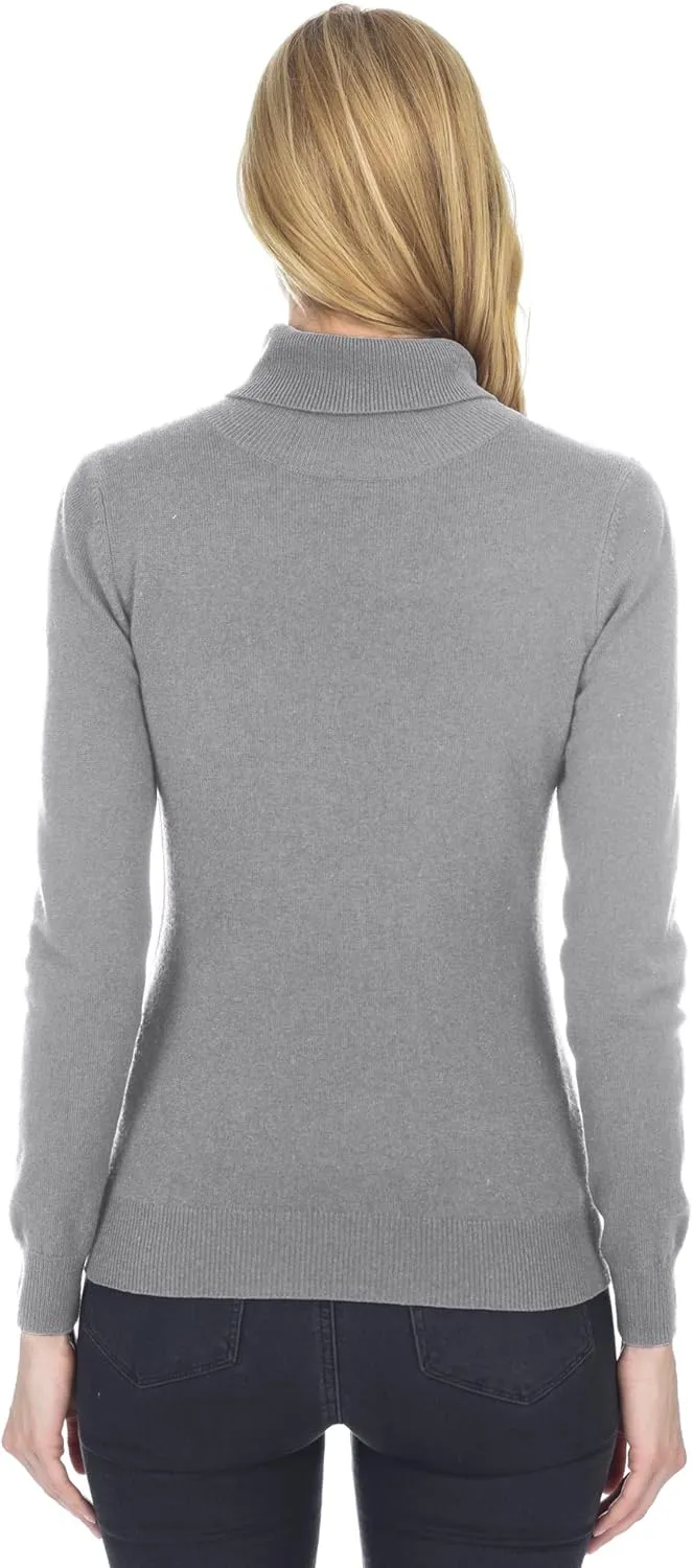 State Fusio Women’s Ribbed Turtleneck Sweater 100% Merino Wool Classic Long Sleeve High Neck Pullover