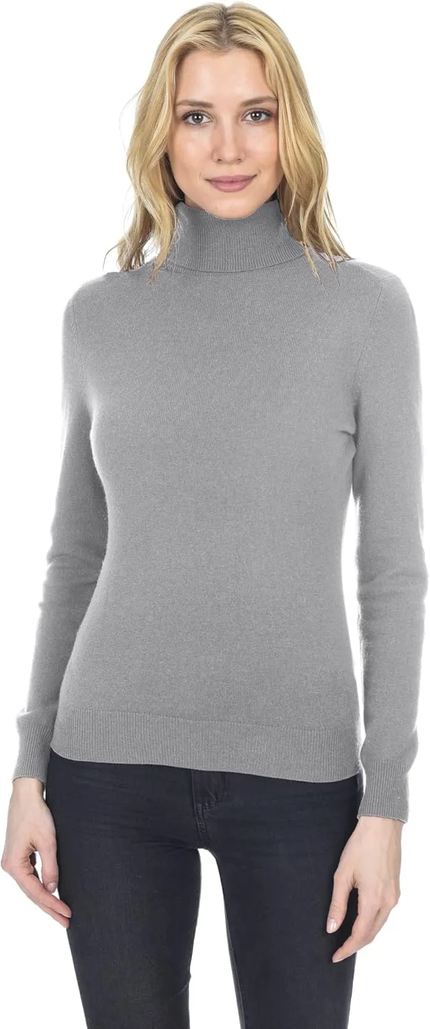 State Fusio Women’s Ribbed Turtleneck Sweater 100% Merino Wool Classic Long Sleeve High Neck Pullover