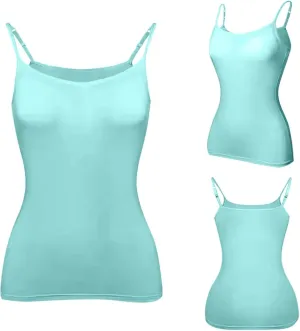 Summer Sexy Camisole Top for Women Pad Bra One Undershirt Womens Tank Tops Camisole Top for Women Built in Bra