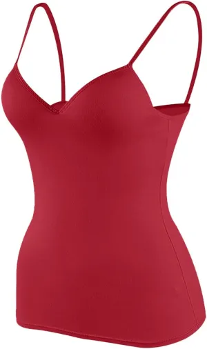 Tank Top for Women Shelf Bra Adjustable Straps Camisoles Workout Cotton Camis Shirts
