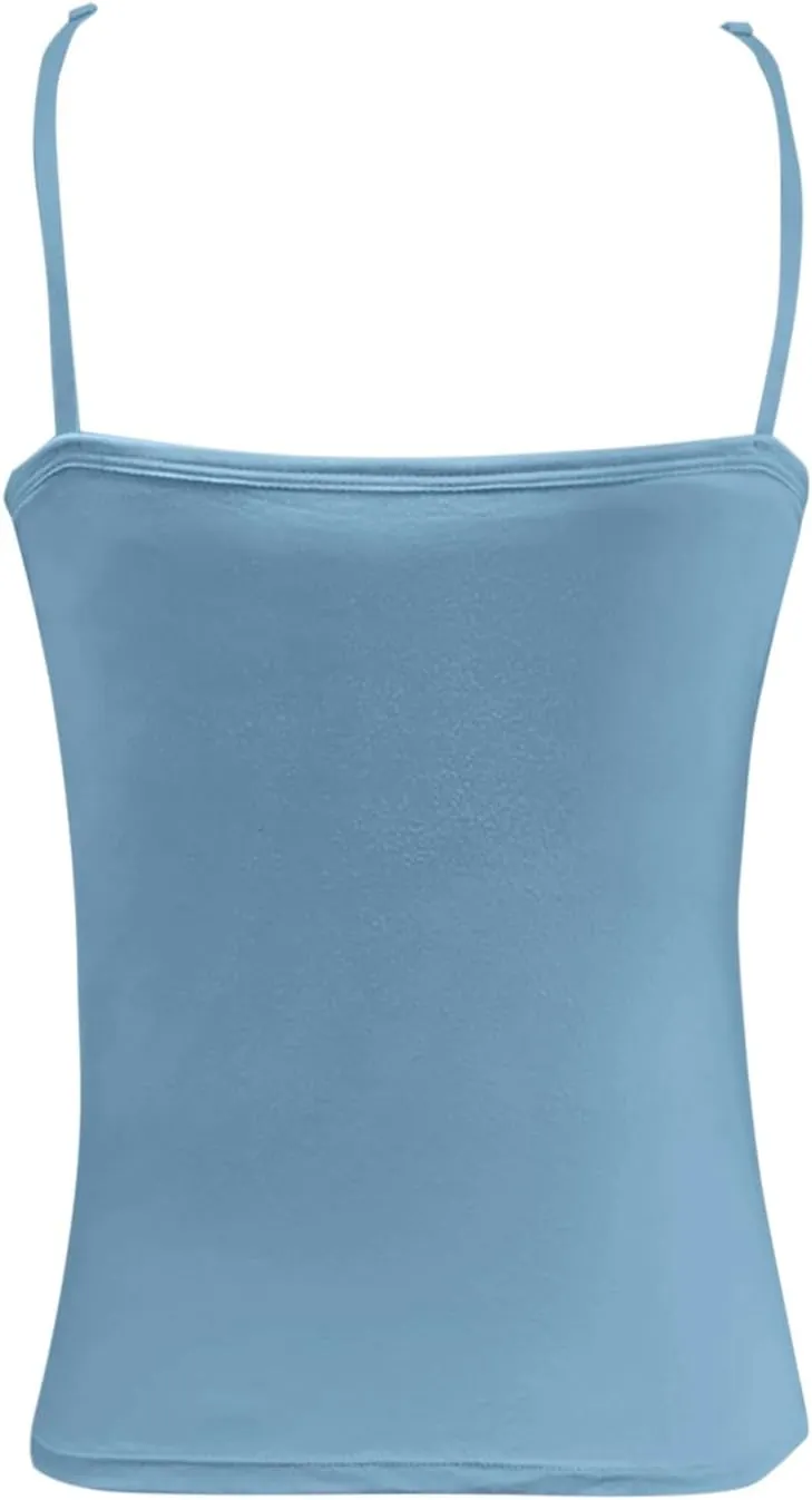 Tank Top for Women Wtih Shelf Bra Adjustable Straps Camisoles Soft Casual Cotton Camis Shirt