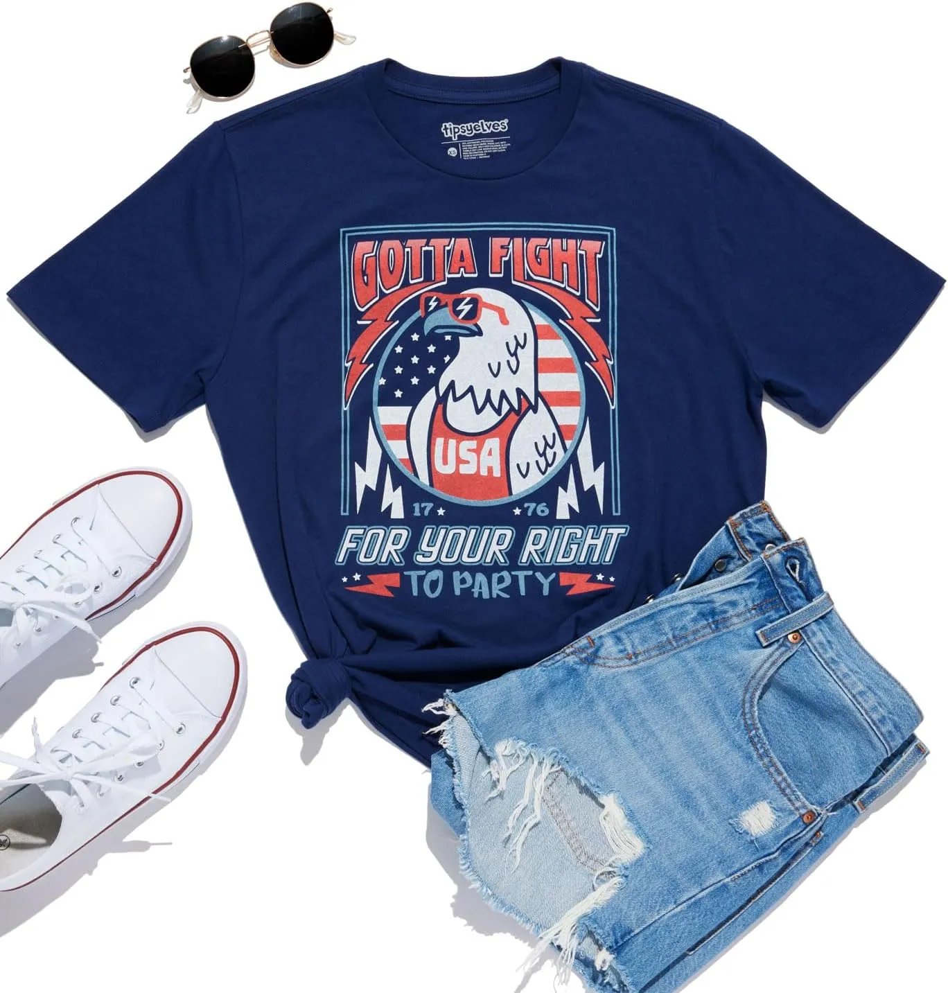 Tipsy Elves Patriotic Tank Tops for Women - Red White Blue 4th of July Tops for Women - Casual Summer Tanks for July 4th