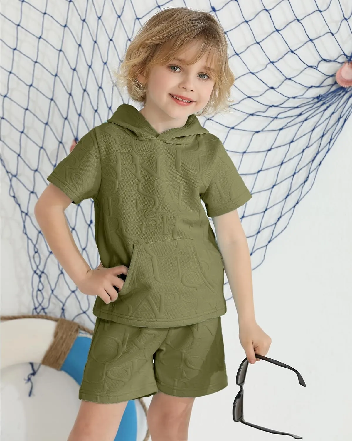Toddler Baby Boy Clothes Summer Outfits Short Sleeve Hooded T Shirt Tops Casual Shorts Set 2Pcs Little Boy Clothes
