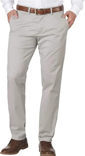 Tommy Hilfiger Mens Tailored Fit Chino Pants (Drizzle, 38 x 34)