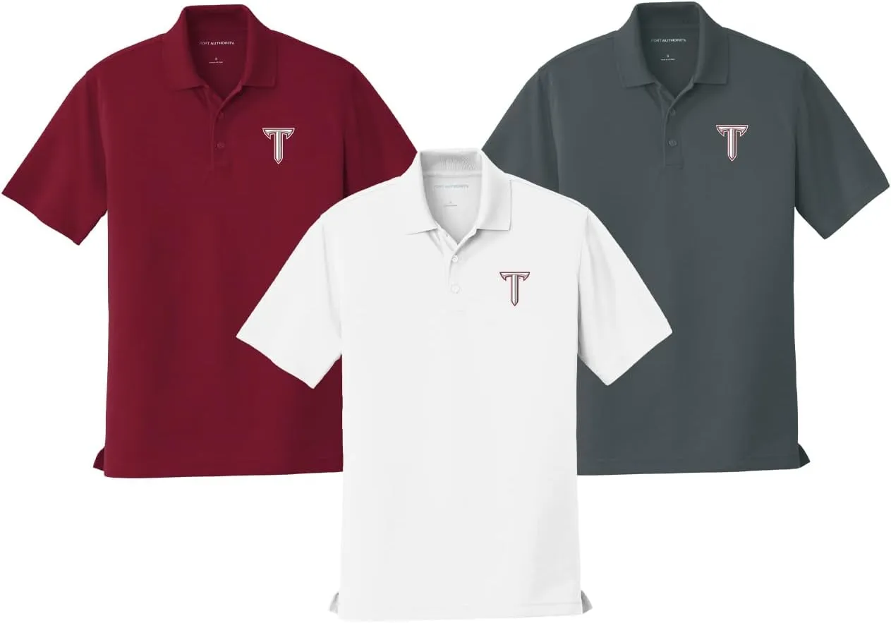 Troy University Power T Men's Short Sleeve Performance Polo