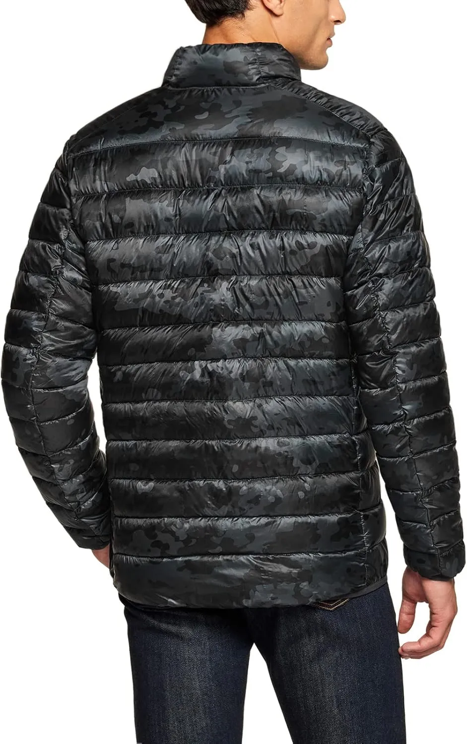 TSLA Men's Lightweight Packable Accent Puffer Jacket, Water-Resistant Winter Jackets