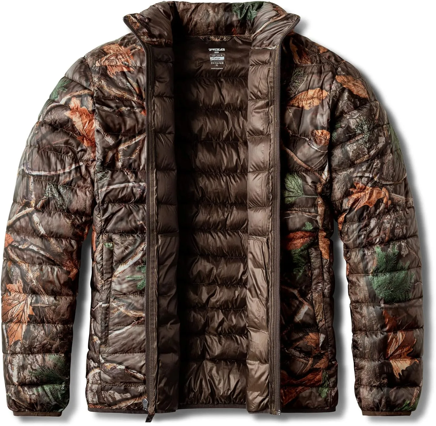 TSLA Men's Lightweight Packable Accent Puffer Jacket, Water-Resistant Winter Jackets