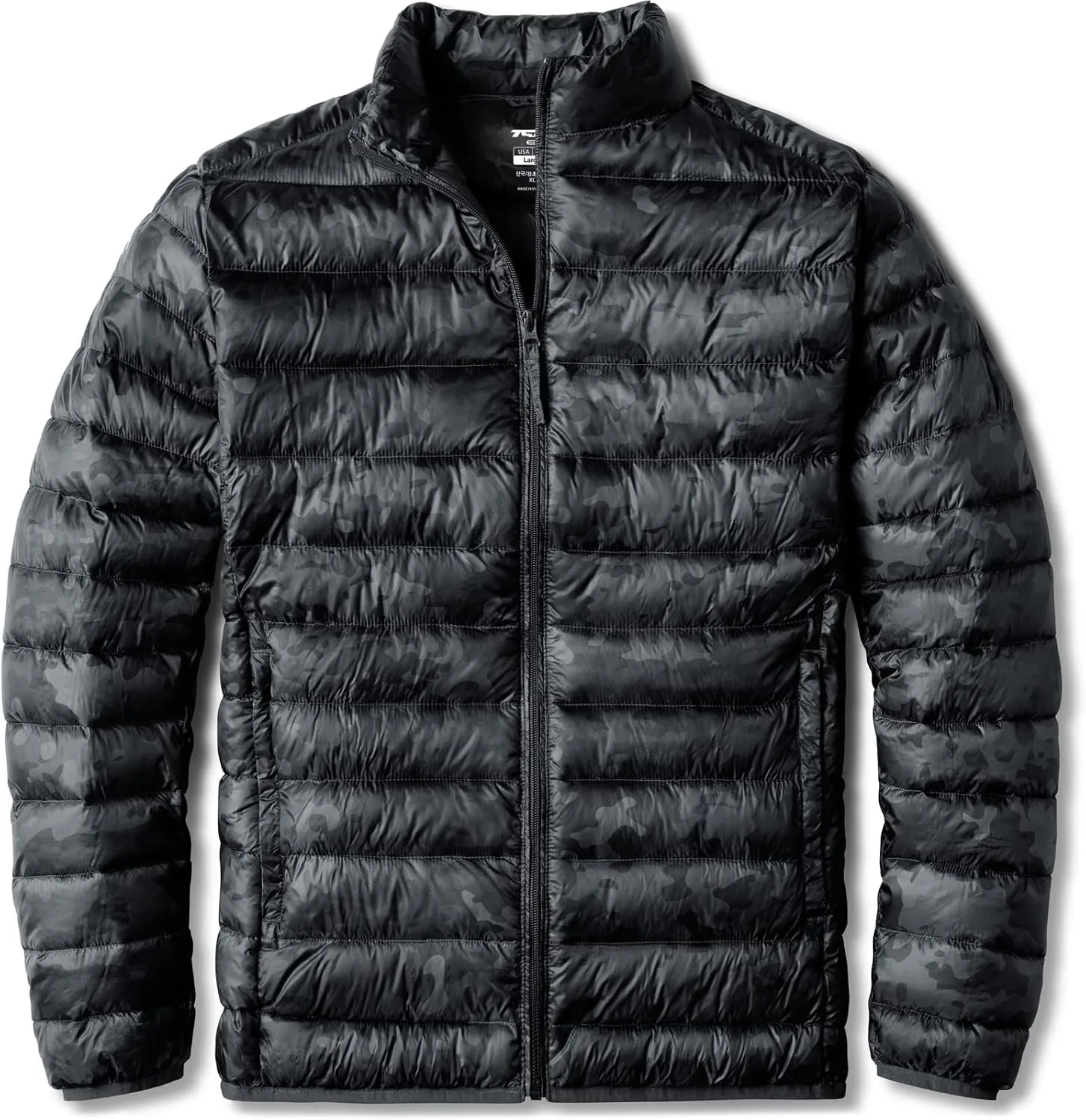 TSLA Men's Lightweight Packable Accent Puffer Jacket, Water-Resistant Winter Jackets