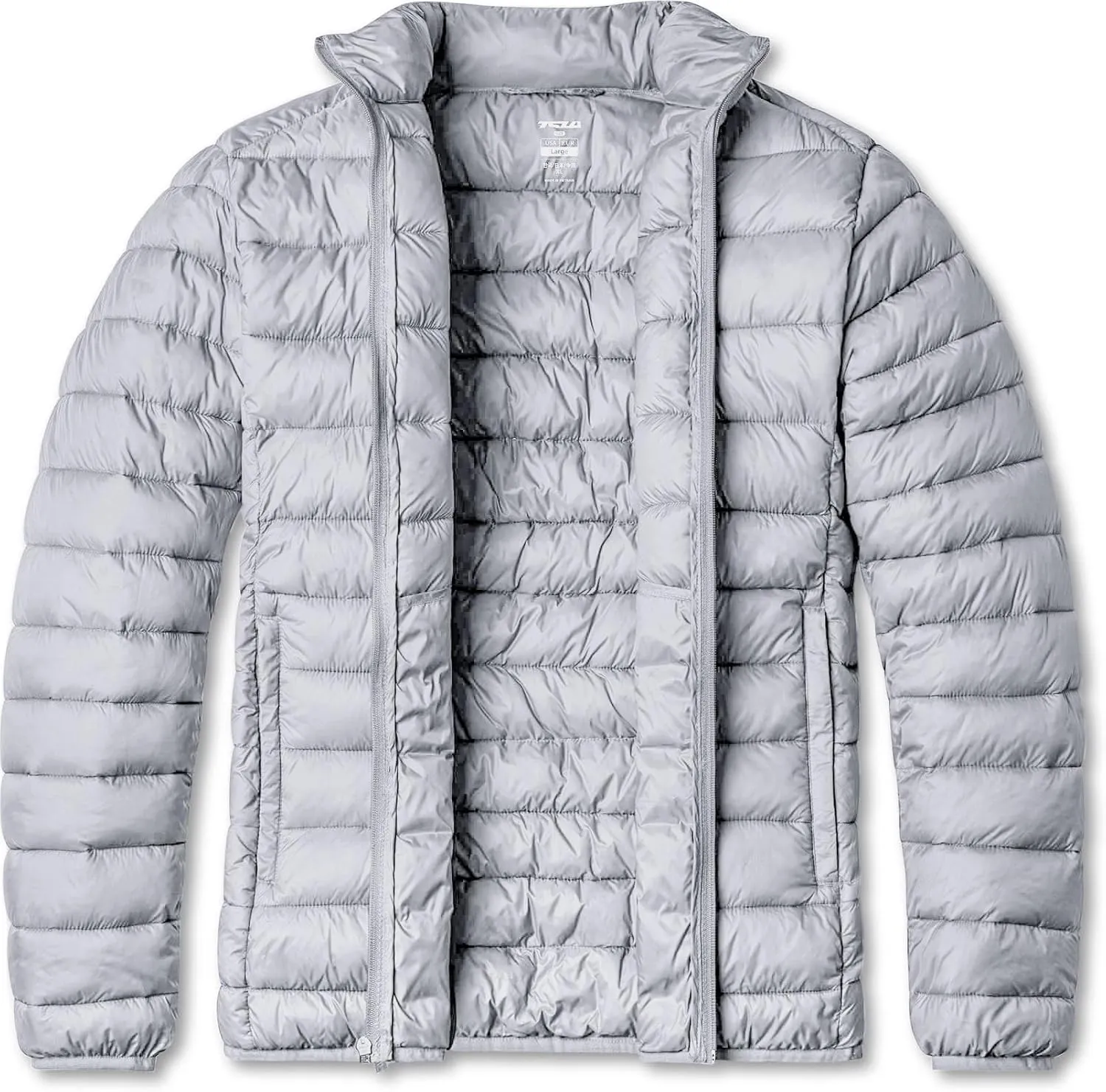 TSLA Men's Lightweight Packable Accent Puffer Jacket, Water-Resistant Winter Jackets