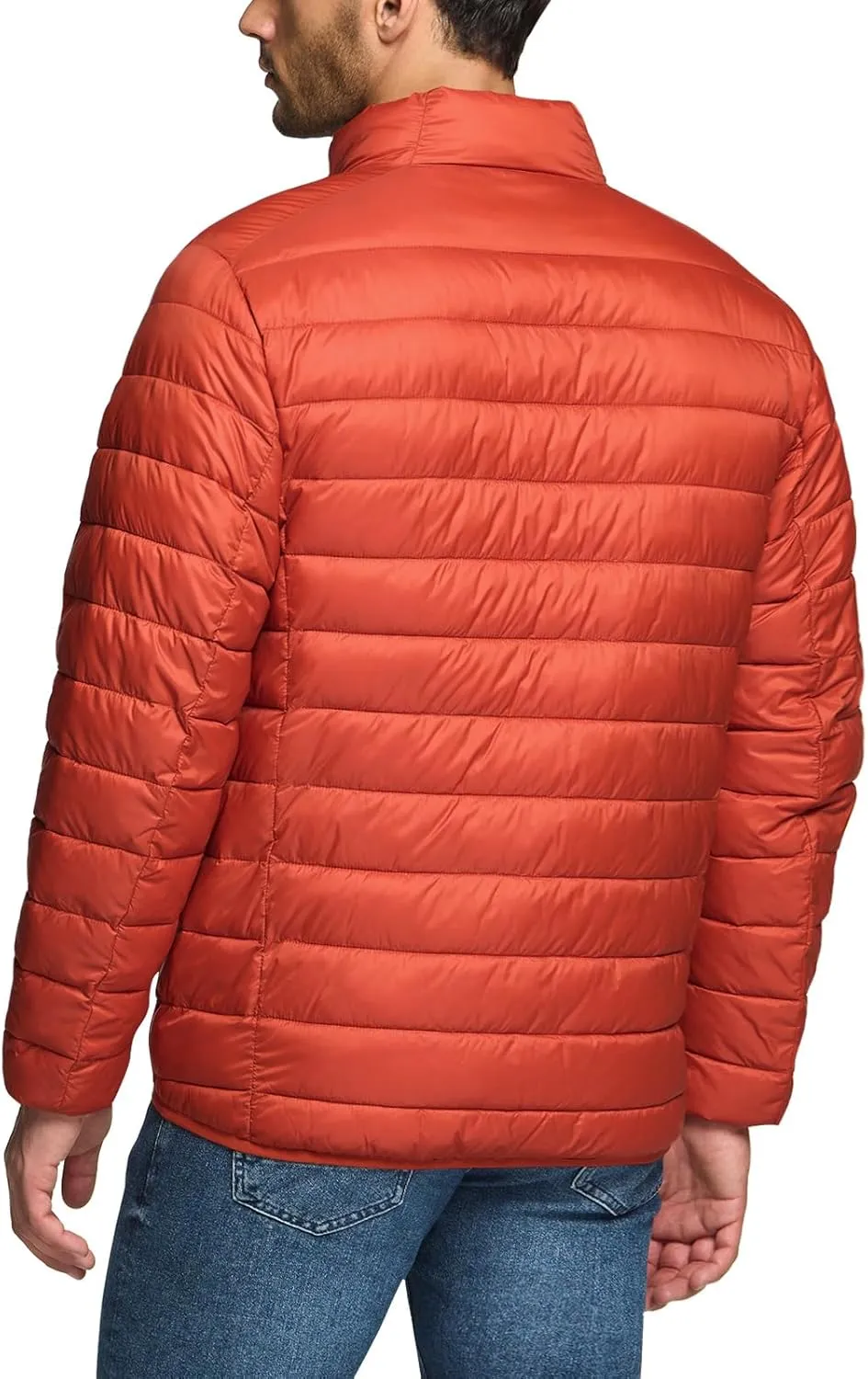 TSLA Men's Lightweight Packable Accent Puffer Jacket, Water-Resistant Winter Jackets