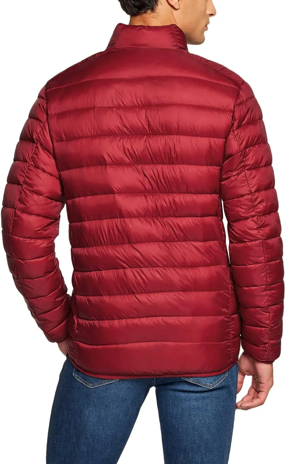 TSLA Men's Lightweight Packable Accent Puffer Jacket, Water-Resistant Winter Jackets