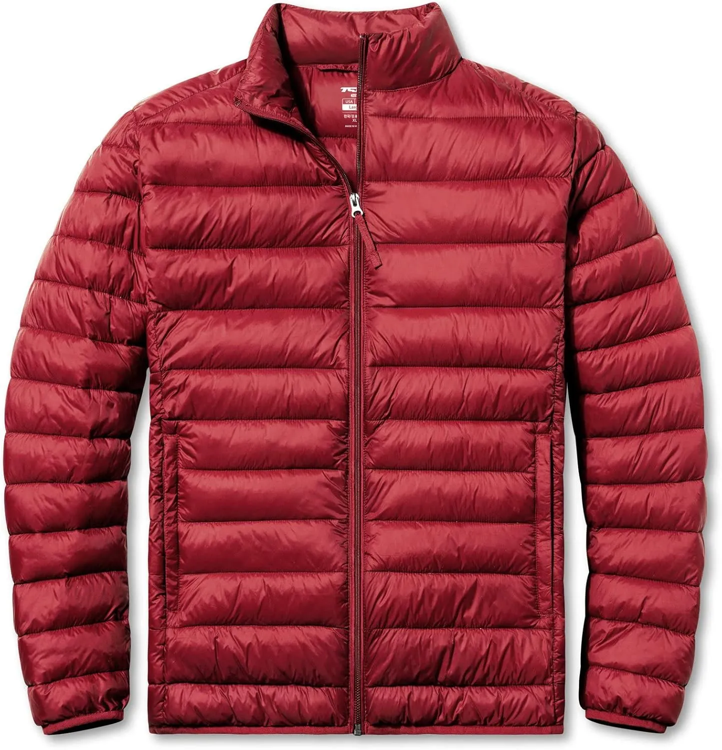 TSLA Men's Lightweight Packable Accent Puffer Jacket, Water-Resistant Winter Jackets