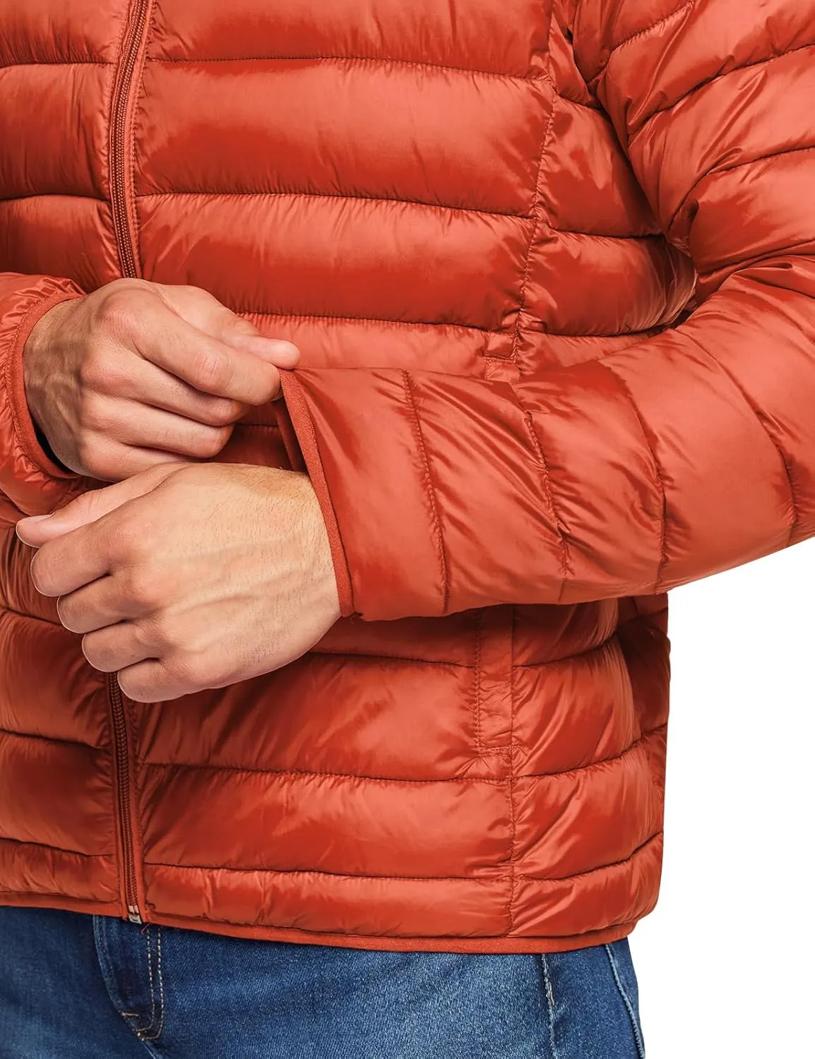 TSLA Men's Lightweight Packable Accent Puffer Jacket, Water-Resistant Winter Jackets