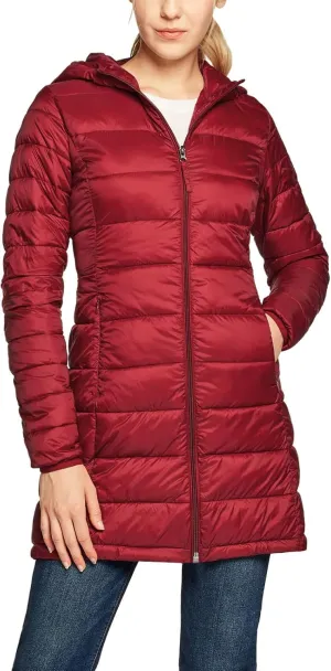 TSLA Women's Lightweight Packable Accent Puffer Jacket, Water-Resistant Winter Coat