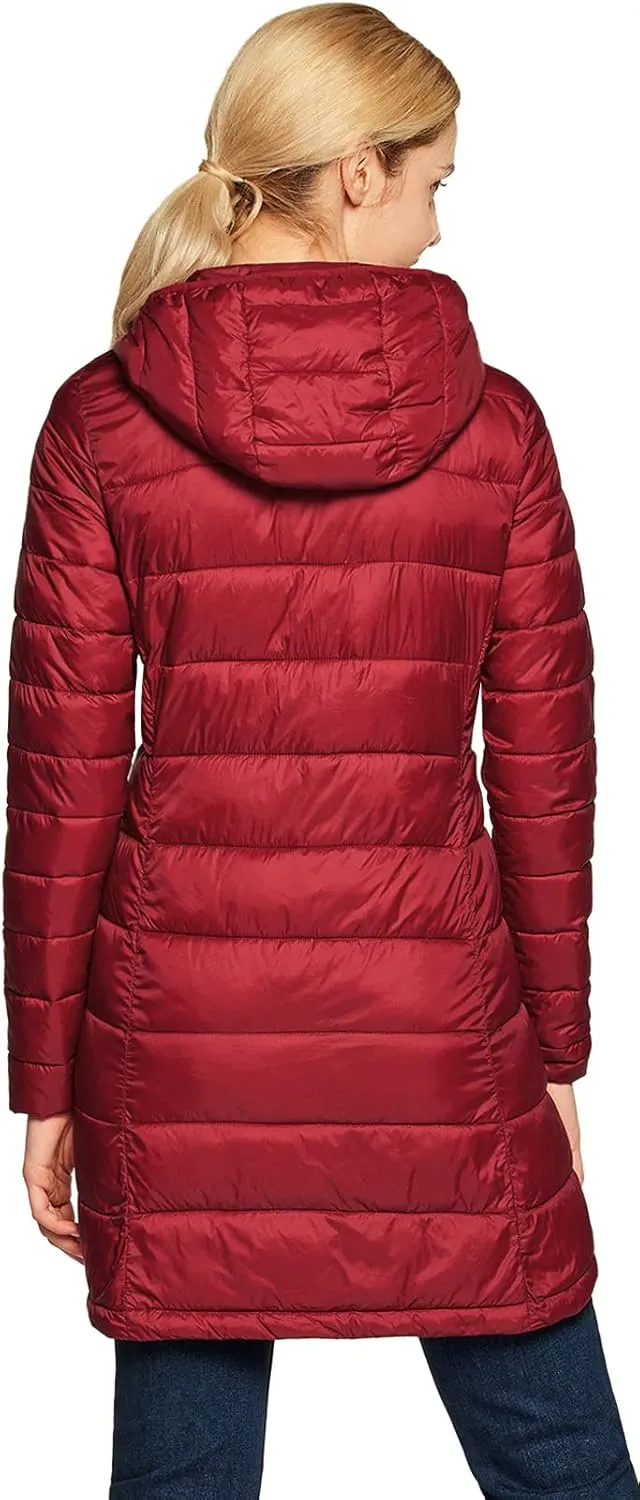 TSLA Women's Lightweight Packable Accent Puffer Jacket, Water-Resistant Winter Coat