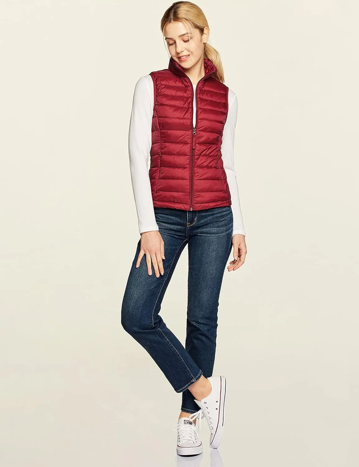 TSLA Women's Lightweight Packable Accent Puffer Jacket, Water-Resistant Winter Coat