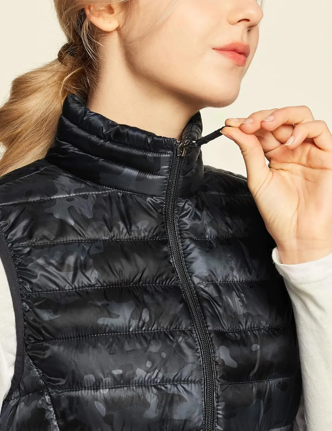 TSLA Women's Lightweight Packable Accent Puffer Jacket, Water-Resistant Winter Coat