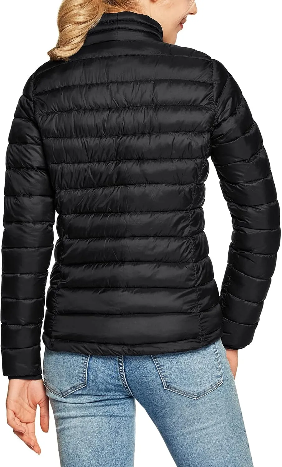 TSLA Women's Lightweight Packable Accent Puffer Jacket, Water-Resistant Winter Coat
