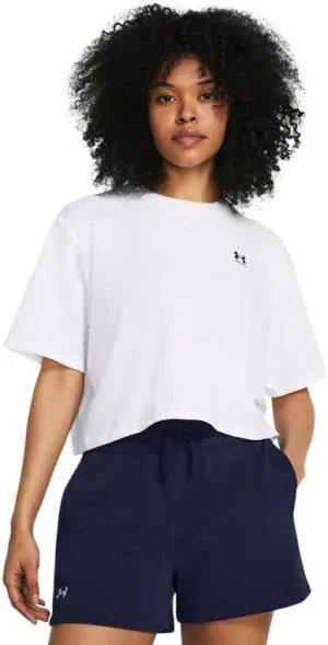 Under Armour Womens Boxy Crop Logo Short Sleeve T Shirt