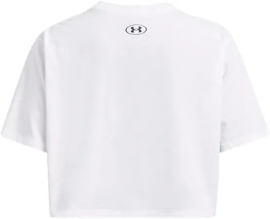 Under Armour Womens Boxy Crop Logo Short Sleeve T Shirt