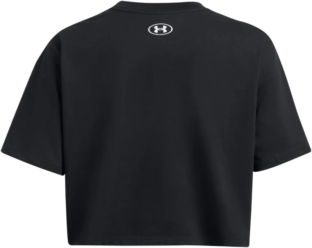 Under Armour Womens Boxy Crop Logo Short Sleeve T Shirt