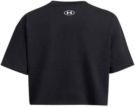 Under Armour Womens Boxy Crop Logo Short Sleeve T Shirt