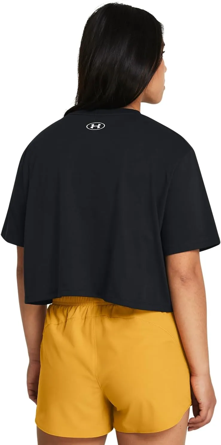Under Armour Womens Boxy Crop Logo Short Sleeve T Shirt