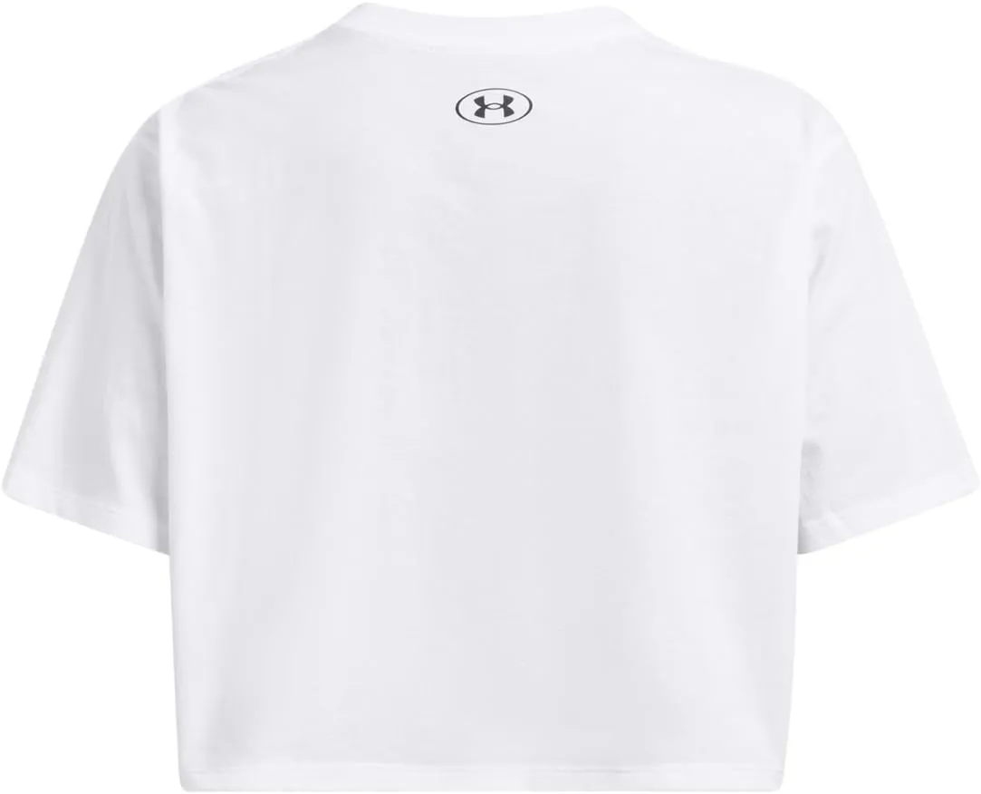 Under Armour Womens Boxy Crop Logo Short Sleeve T Shirt