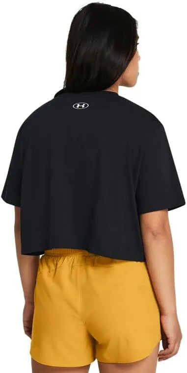 Under Armour Womens Boxy Crop Logo Short Sleeve T Shirt
