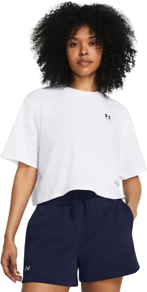 Under Armour Womens Boxy Crop Logo Short Sleeve T Shirt