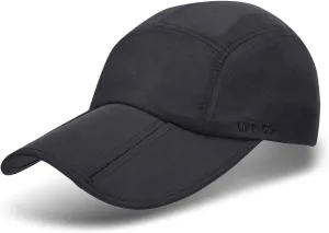 UPF 50  Foldable Baseball Cap Sun Protection Quick Dry Portable Folding Hats for Men or Women