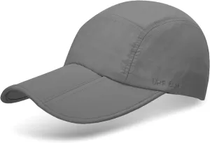 UPF 50  Foldable Baseball Cap Sun Protection Quick Dry Portable Folding Hats for Men or Women