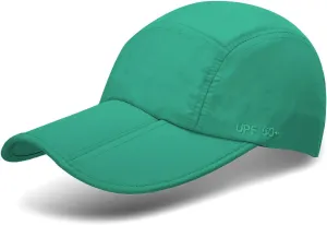 UPF 50  Foldable Baseball Cap Sun Protection Quick Dry Portable Folding Hats for Men or Women