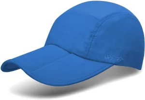 UPF 50  Foldable Baseball Cap Sun Protection Quick Dry Portable Folding Hats for Men or Women
