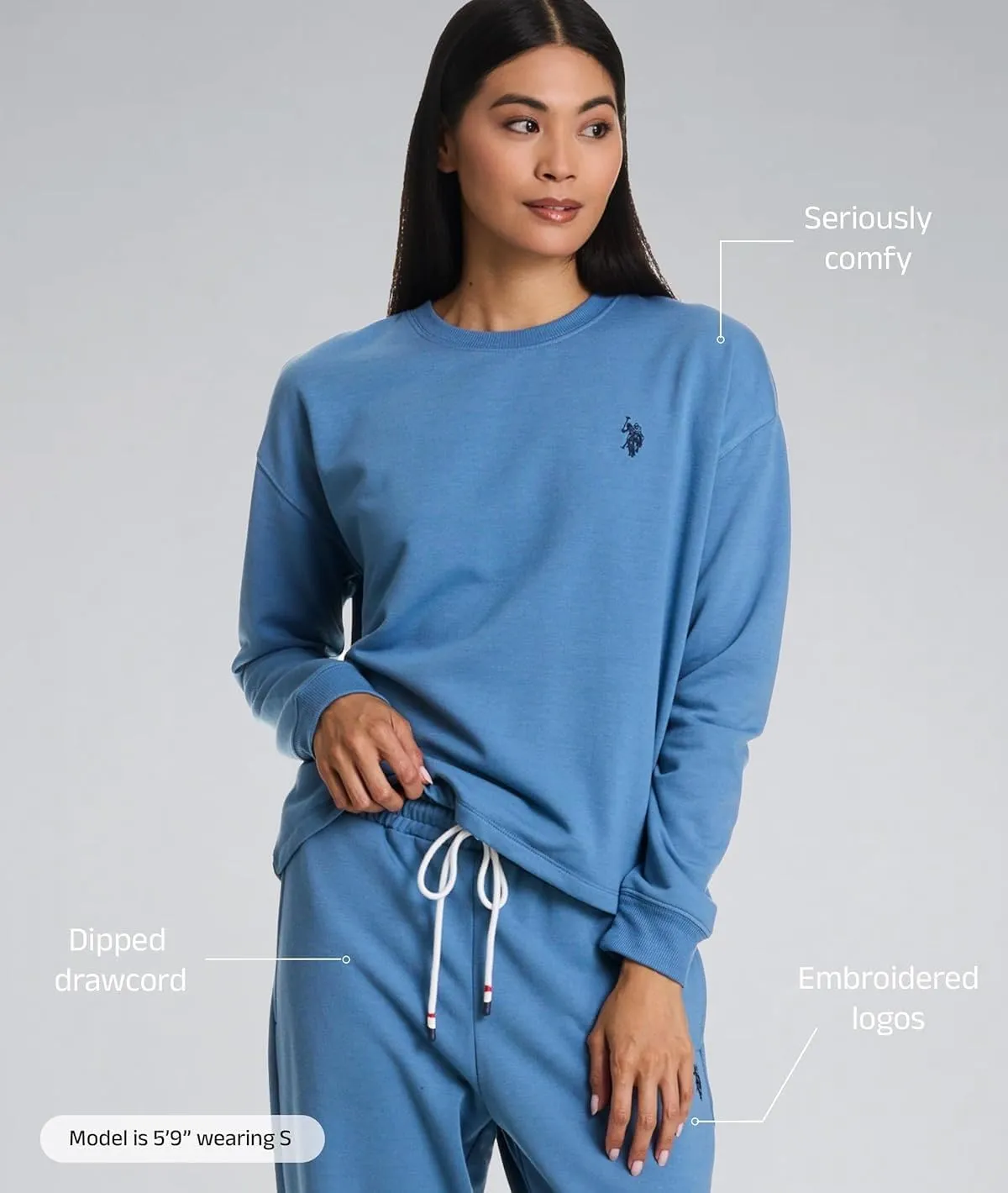 U.S. Polo Assn. Lounge Set Women, Athleisure and Lounge Pajama Sets for Women 2 Piece