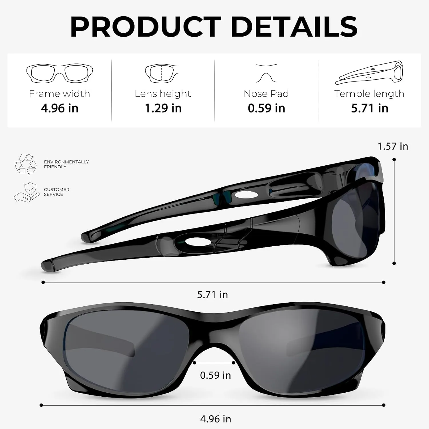 VATTER Kids Polarized Sunglasses UV400 Protection for Boys Girls Shatterproof Lightweight Baseball Sports Glasses for Outdoor