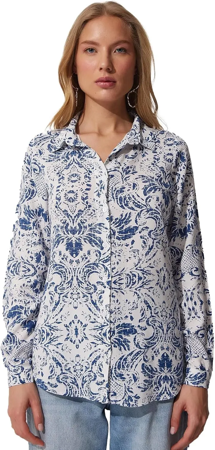 VAVONNE Blouses for Women Dressy Casual, Button Down Shirts, Womens Fashion Trendy Tops