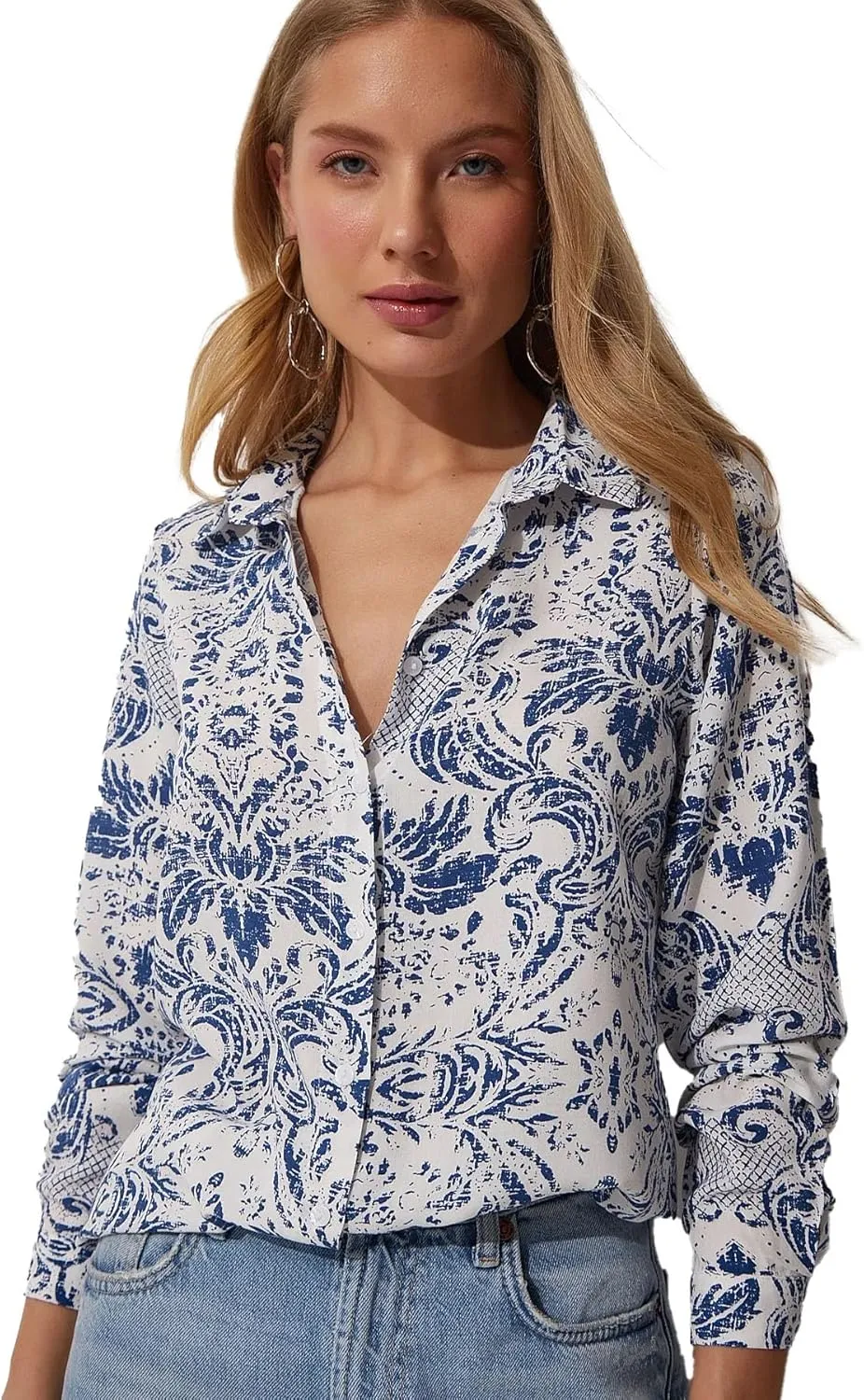 VAVONNE Blouses for Women Dressy Casual, Button Down Shirts, Womens Fashion Trendy Tops