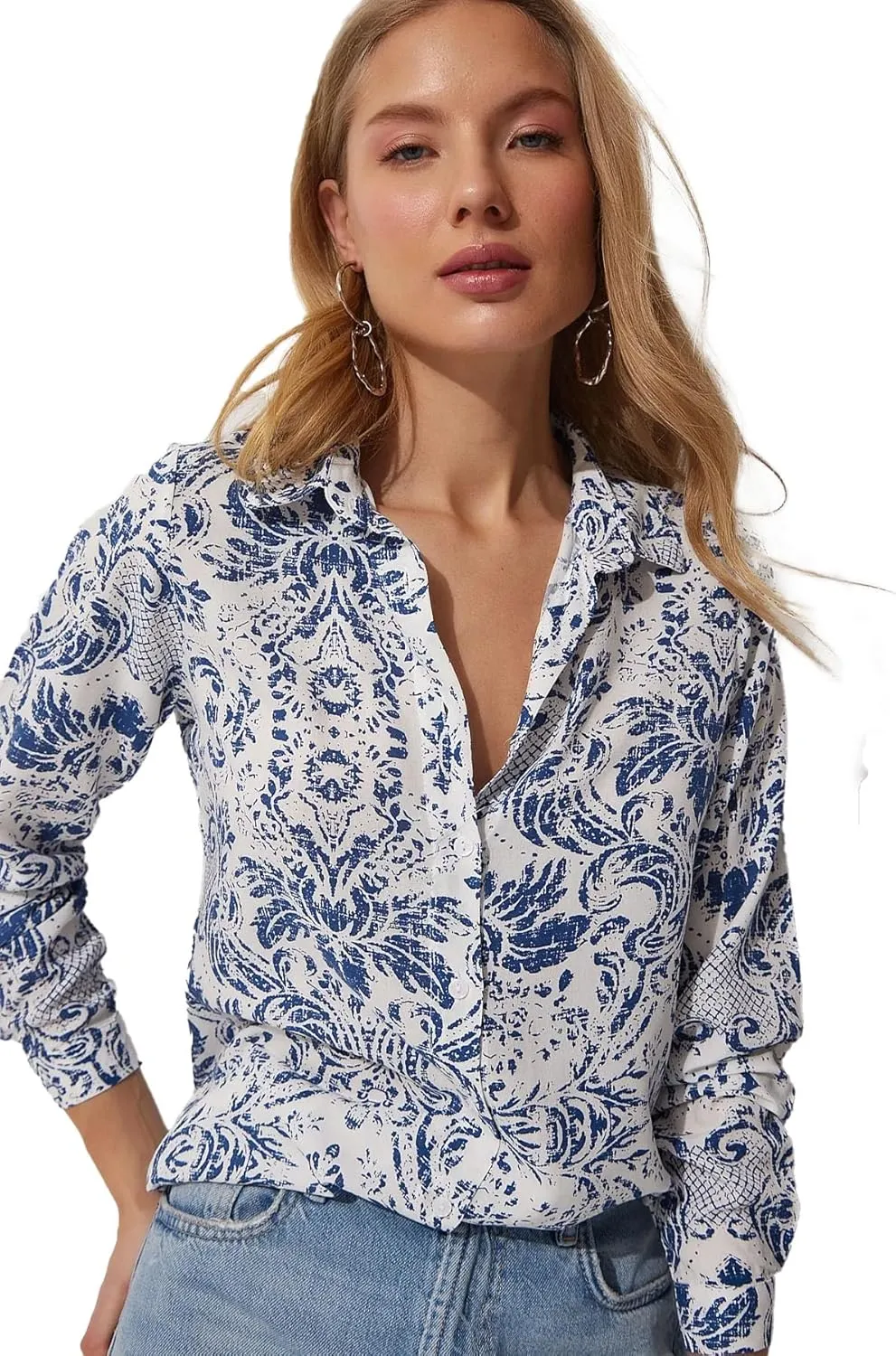 VAVONNE Blouses for Women Dressy Casual, Button Down Shirts, Womens Fashion Trendy Tops
